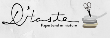 D*taste®  紙バンドの小さなインテリアロゴ